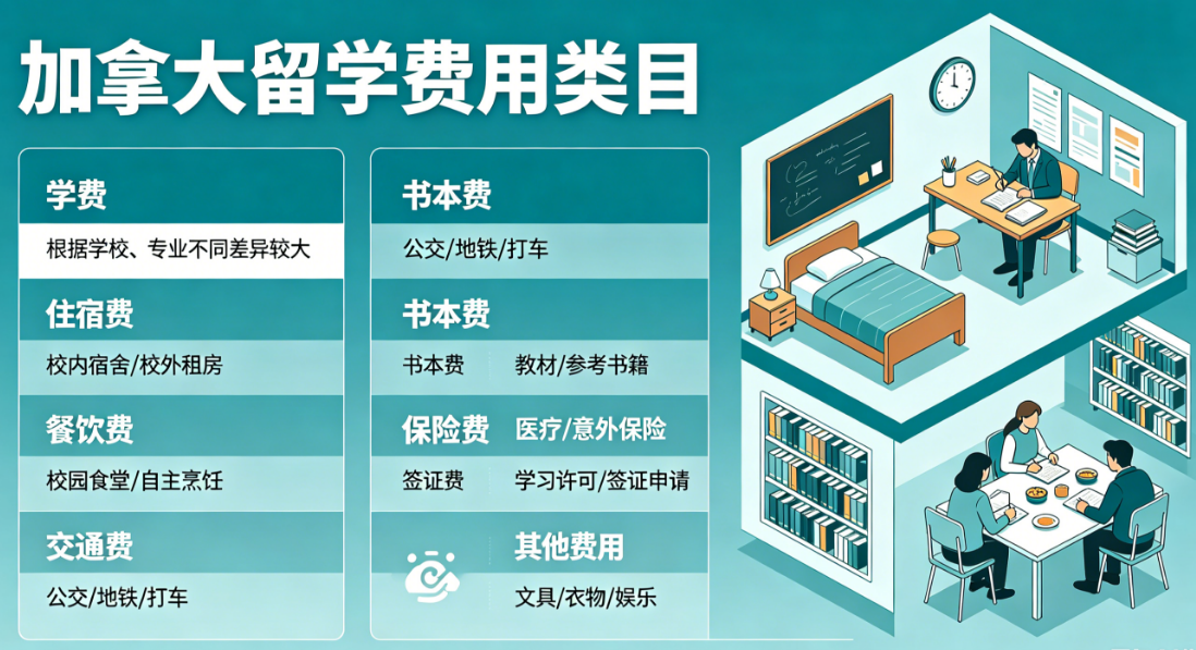 加拿大留学都包括哪些费用？